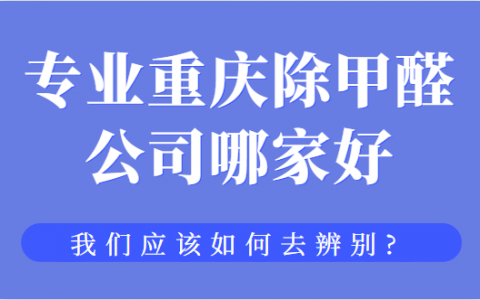 專業重慶除甲醛公司哪家好？